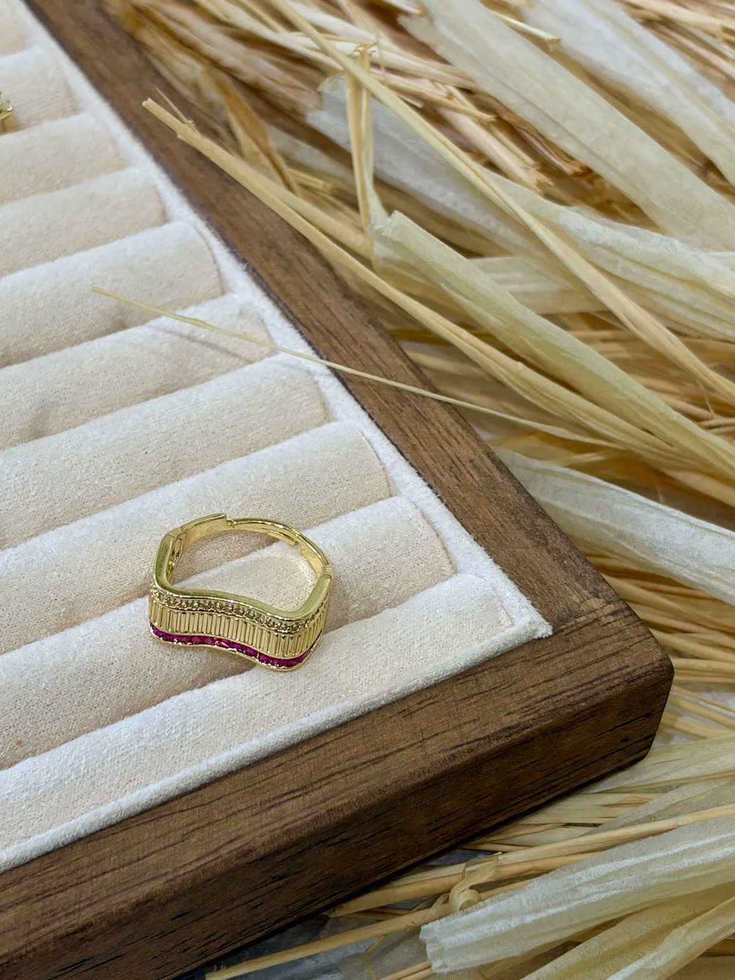 Pembe Gold Zirkon Taş Yüzük — 2. fotoğraf