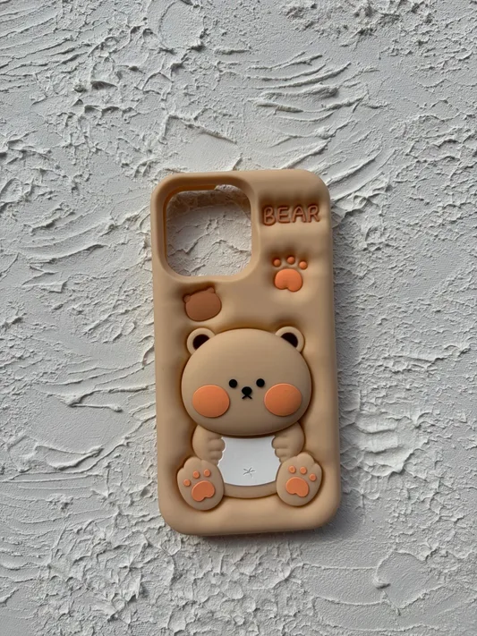 İphone 14-15 Promax Pop Bear Socketli Stand Kılıf