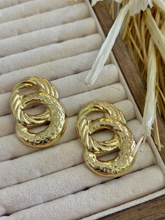 Modern Retro Gold Küpe