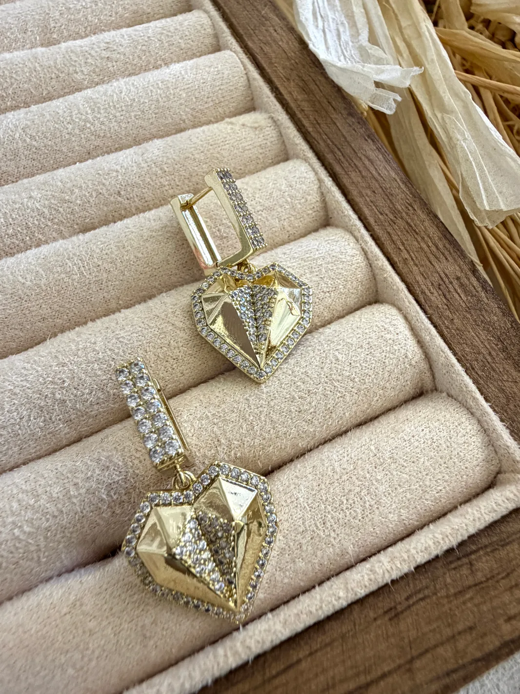 Xuping Prizma Gold Küpe — 1. fotoğraf