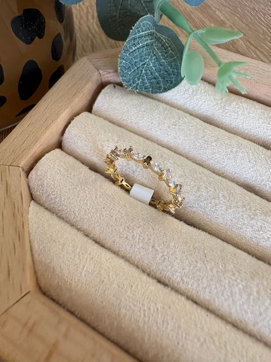 Mini Baget Taşlı Yüzük