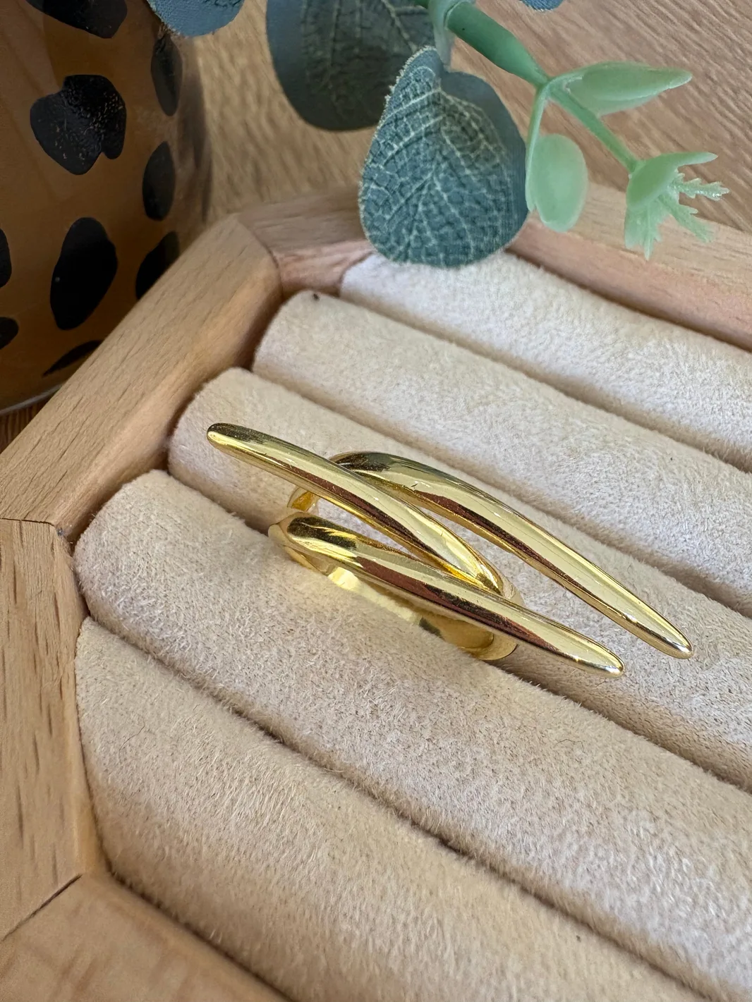 Tasarım Gold Ayarlanabilir Yüzük — 1. fotoğraf