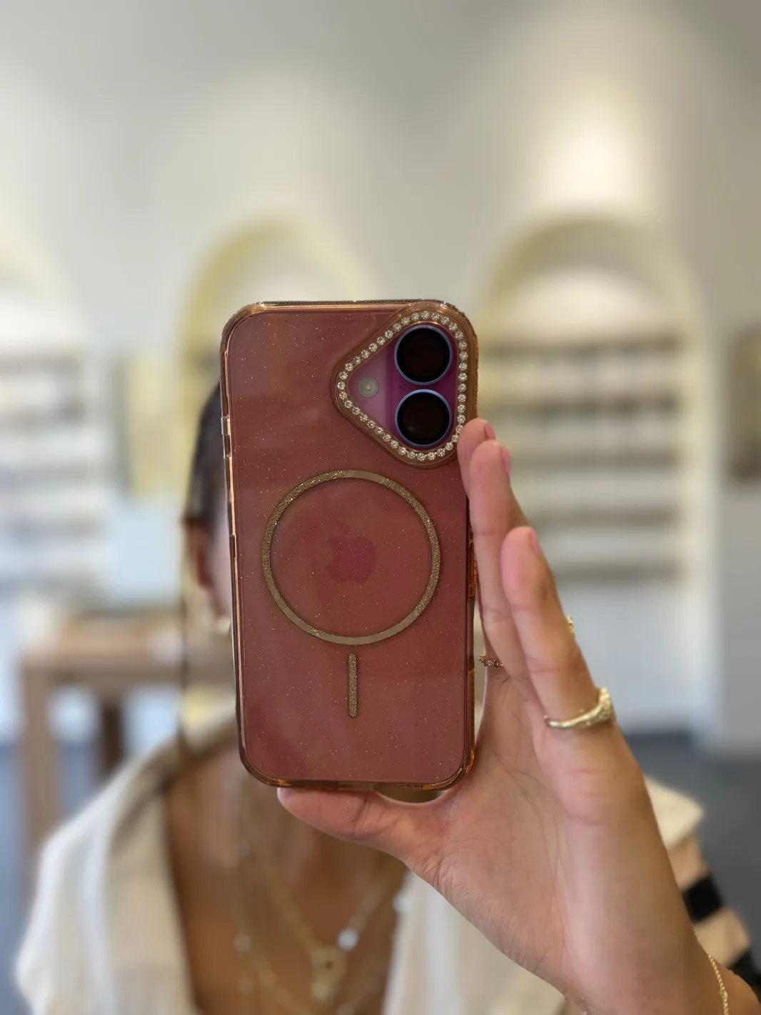 İPhone 16 Simli Şeffaf MagSafe Kılıf — 1. fotoğraf
