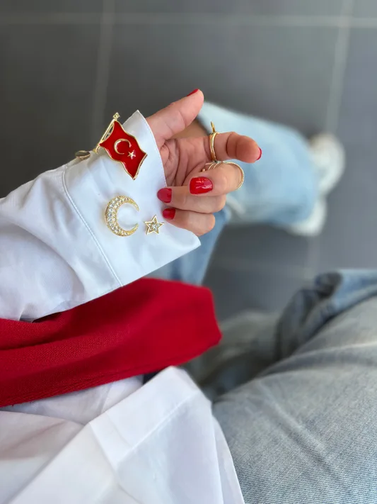 Ay Yıldız Broş